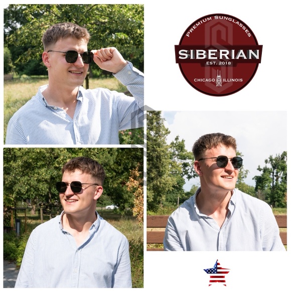 🇺🇸SIBERIAN Hexagonal BLACK Sunglasses Men/Women - Picture 11 of 15